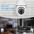 Wireless Wifi Camera 360 Degree Indoor Camcorder HD Night Vision Motion Detection Home Security Surveillance A7 White