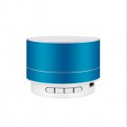 Wirelesss LED Glowing Bluetooth Receiver Hands free Music Player Metal Bluetooth Speaker blue