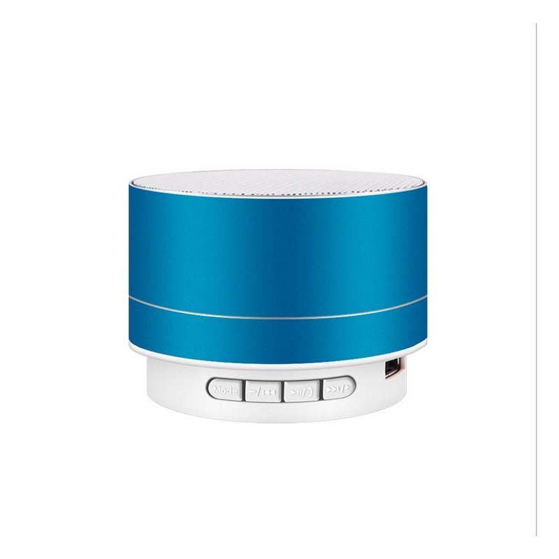 Wirelesss LED Glowing Bluetooth Receiver Hands-free Music Player Metal Bluetooth Speaker blue