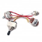 Wiring Harness Kit 3 Way Toggle Switch 3 Way Toggle Switch 2 Pickup Harness 300K Pots for LP Electric Guitar Silver