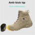 With a high top design  it looks stylish and fashion  The sole is wear slip shockproof  Can be used in the field  can also be combined with fashion clothing 