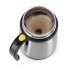 With this Auto Stirring Mug  you never have to bring a spoon again  Perfect for soup  milk  yogurt  coffee  and juice  