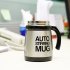 With this Auto Stirring Mug  you never have to bring a spoon again  Perfect for soup  milk  yogurt  coffee  and juice  