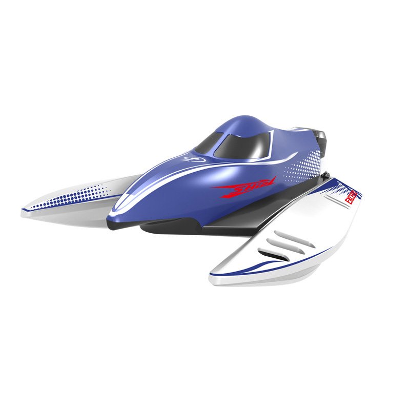 Wl915-a Rc Boat Brushless 45km/h High Speed Boat Full Scale Speed Boat Anti-rollover Low Power Alarm Pool Remote  Control  Boats Blue