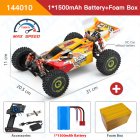 Wltoys 144010 1/14 2.4G 4WD High-speed Racing Brushless RC Car Vehicle Models 75km/h Foam box 1 battery