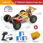 Wltoys 144010 1 14 2 4G 4WD High speed Racing Brushless RC Car Vehicle Models 75km h 3 Batteries