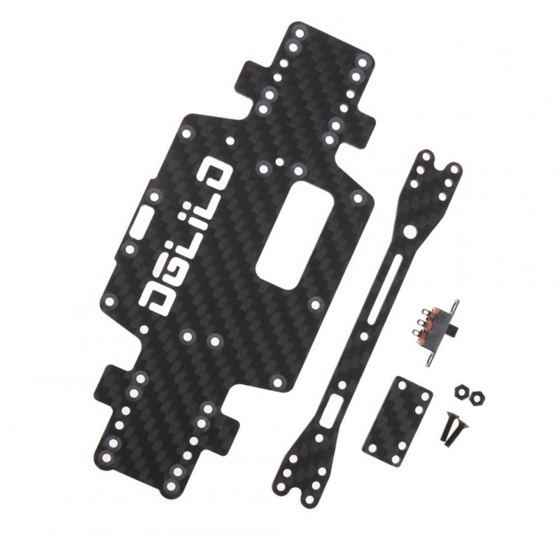 Wltoys K969 K979 K989 K999 P929 P939 1:28 RC Car Spare Parts Upgraded Carbon Fiber Chassis Car Bottom Low Body Shell 1;28