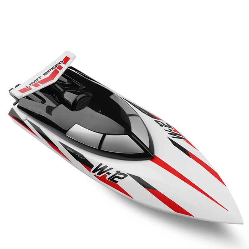 Wltoys WL912-A High Simulation Remote Control Boat Type Wireless High Speed 2.4G Anti-tip RC Speedboat Red and white
