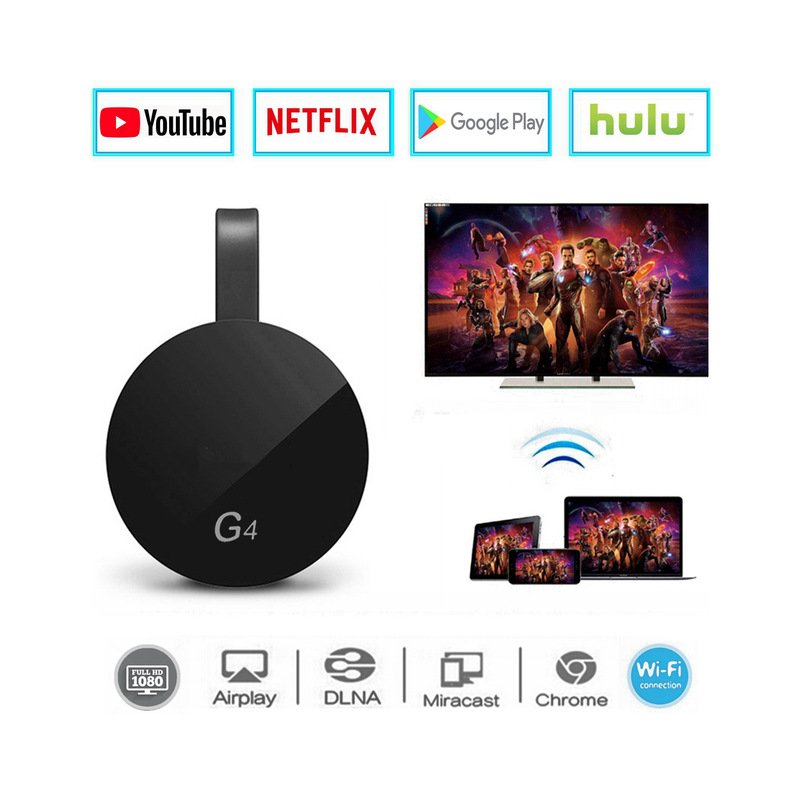 For Google Chromecast 2/3/2018 Android Netflix YouTube Cromecast Miracast WiFi HDMI Dongle Receiver Mirascreen G4 Media Streamer 