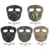 WoSporT Airsoft Half Face Masks Cosplay Halloween Mask Airsoft Breathable Protective FAST Tactical Mask For Party Halloween green