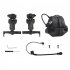 WoSporT C5 Tactical Headsets Helmet Rail Hanging Headphones with Electronic Pickup Collapsible Headset Black CP