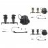 WoSporT C5 Tactical Headsets Helmet Rail Hanging Headphones with Electronic Pickup Collapsible Headset Black CP
