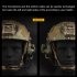 WoSporT C5 Tactical Headsets Helmet Rail Hanging Headphones with Electronic Pickup Collapsible Headset Black CP