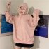 Woman Fashion Hoodie Strawberry Pringting Pattern School Style Oversize Sweatshirt Loose Tops Pink S