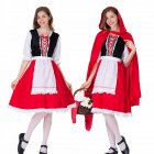 Woman Large Size Beer Festival Hollow Lace Dress Halloween Party Special Festival Costume Uniform red L