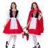 Woman Large Size Beer Festival Hollow Lace Dress Halloween Party Special Festival Costume Uniform red L