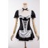 Woman Plus size Cute Slim Dress Halloween Special Festival Costume Maid Uniform black XXL