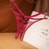 Woman Sexy Panties Lingerie Transparent Underwear Briefs Adult Open G String Thongs Pink One size