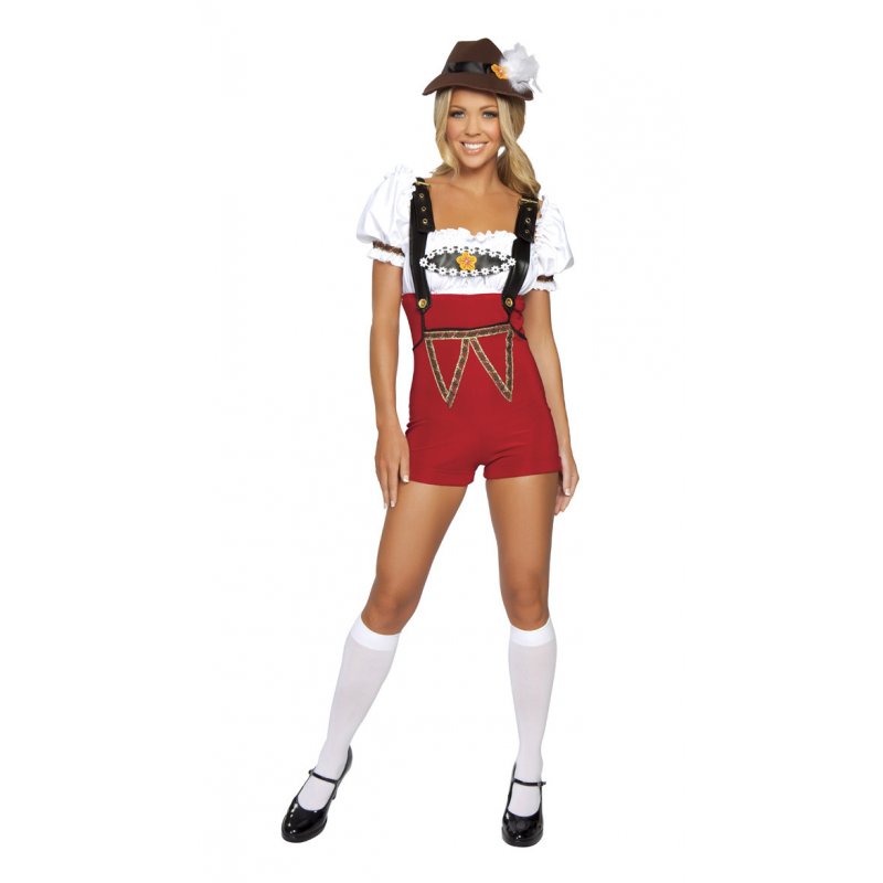 Woman Sexy Slim High Waist Suspender Shorts Suit Halloween Special Festival Costume Bar Waitress Suit One size
