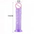 Woman Soft Crystal Dildo With Strong Suction Cup Multi size G spot Orgasm Sex Toys Adult Supplies YL21001 M purple medium