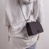 Woman Woven Design Spin Lock Small Bag Chain Single Shoulder Belt Satchel black