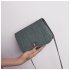 Woman Woven Design Spin Lock Small Bag Chain Single Shoulder Belt Satchel green