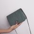 Woman Woven Design Spin Lock Small Bag Chain Single Shoulder Belt Satchel green