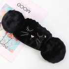 Women 2-in-1 Warm Mask Earmuffs Cartoon Cat Autumn Winter Thicken Plush Riding Outdoor Wear Black