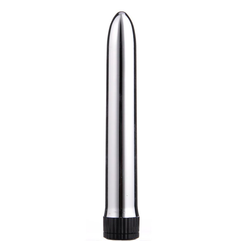 Women 7-inch Electroplating Vibration Massage Stick Sexy Av Massage Stick Female Masturbation Device Silver