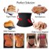 Women Abdomen Belt Waist Trimmer Sport Sweat Band Weight Loss Body Shaper Slimming Belly Band black L XL