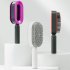Women Air Cushion Massager Brush Household Painless Self Cleaning Hair Brush Shaping Comb with Anti slip Handle Rose Red