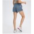 Women Athletic Shorts Elastic Waist Loose Breathable Sports Casual Shorts For Sports Fitness Yoga Running Asphaltum  10