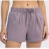 Women Athletic Shorts Elastic Waist Loose Breathable Sports Casual Shorts For Sports Fitness Yoga Running Asphaltum  10