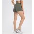Women Athletic Shorts Elastic Waist Loose Breathable Sports Casual Shorts For Sports Fitness Yoga Running Asphaltum  10