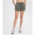 Women Athletic Shorts Elastic Waist Loose Breathable Sports Casual Shorts For Sports Fitness Yoga Running Asphaltum  10