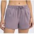 Women Athletic Shorts Elastic Waist Loose Breathable Sports Casual Shorts For Sports Fitness Yoga Running Asphaltum  8