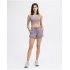 Women Athletic Shorts Elastic Waist Loose Breathable Sports Casual Shorts For Sports Fitness Yoga Running Asphaltum  10