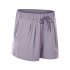 Women Athletic Shorts Elastic Waist Loose Breathable Sports Casual Shorts For Sports Fitness Yoga Running Asphaltum  10