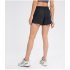 Women Athletic Shorts Elastic Waist Loose Breathable Sports Casual Shorts For Sports Fitness Yoga Running Asphaltum  10