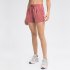Women Athletic Shorts Elastic Waist Loose Breathable Sports Casual Shorts For Sports Fitness Yoga Running Asphaltum  10