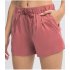 Women Athletic Shorts Elastic Waist Loose Breathable Sports Casual Shorts For Sports Fitness Yoga Running Asphaltum  10