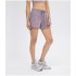Women Athletic Shorts Elastic Waist Loose Breathable Sports Casual Shorts For Sports Fitness Yoga Running Asphaltum  10