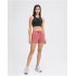Women Athletic Shorts Elastic Waist Loose Breathable Sports Casual Shorts For Sports Fitness Yoga Running red 6