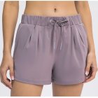 Women Athletic Shorts Elastic Waist Loose Breathable Sports Casual Shorts For Sports Fitness Yoga Running pink 4