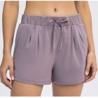 Women Athletic Shorts Elastic Waist Loose Breathable Sports Casual Shorts For Sports Fitness Yoga Running pink 6