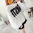 Women Autumn Winter Letters Printed Casual Long Sleeve Asymmetric Blouse Shirt Large Size yellow XXL
