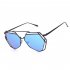 Women Big Mirror Hexagon UV400 Hollow Out Sun Glasses