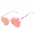 Women Big Mirror Hexagon UV400 Hollow Out Sun Glasses