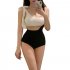 Women Bikini Swimsuit Trendy Contrast Color Slimming Adjustable Straps Swimwear For Swimming Hot Spring black XL