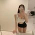 Women Bikini Swimsuit Trendy Contrast Color Slimming Adjustable Straps Swimwear For Swimming Hot Spring black XL